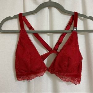 Victoria Secret Red bralette lingerie